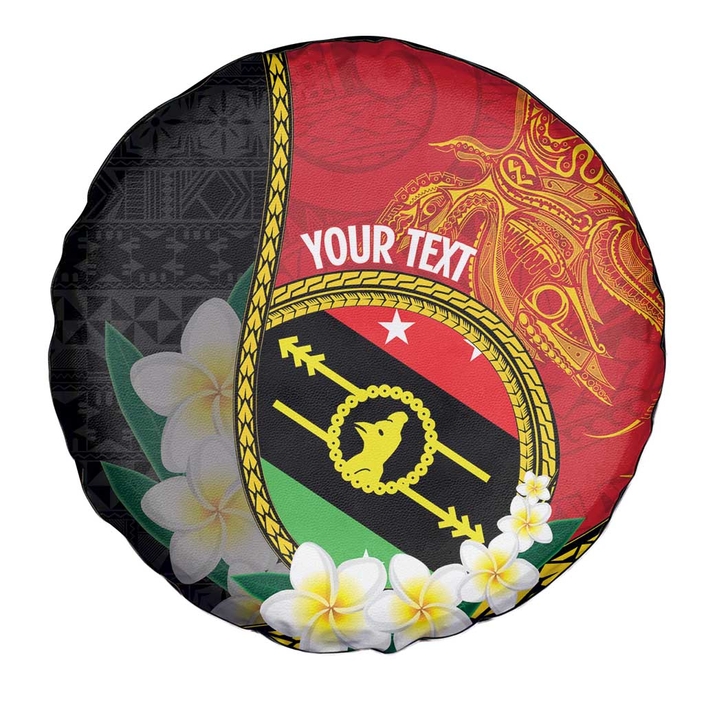 Personalised PNG Sauten Hailans Spare Tire Cover Papua New Guinea Plumeria Melanesian Pattern - Polynesian Pride
