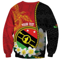 Personalised PNG Sauten Hailans Sweatshirt Papua New Guinea Plumeria Melanesian Pattern - Polynesian Pride