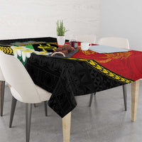Personalised PNG Sauten Hailans Tablecloth Papua New Guinea Plumeria Melanesian Pattern - Polynesian Pride