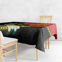 Personalised PNG Sauten Hailans Tablecloth Papua New Guinea Plumeria Melanesian Pattern - Polynesian Pride