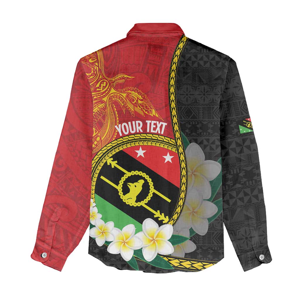 Personalised PNG Sauten Hailans Women Casual Shirt Papua New Guinea Plumeria Melanesian Pattern - Polynesian Pride