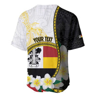 Personalised PNG Madang Provins Baseball Jersey Papua New Guinea Plumeria Melanesian Pattern - Polynesian Pride