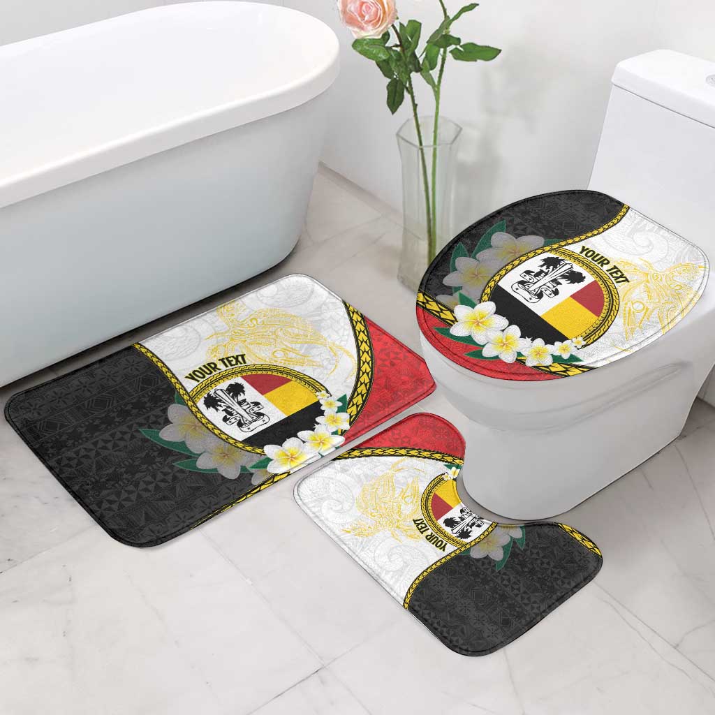 Personalised PNG Madang Provins Bathroom Set Papua New Guinea Plumeria Melanesian Pattern - Polynesian Pride