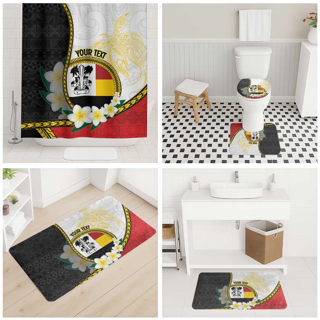 Personalised PNG Madang Provins Bathroom Set Papua New Guinea Plumeria Melanesian Pattern - Polynesian Pride