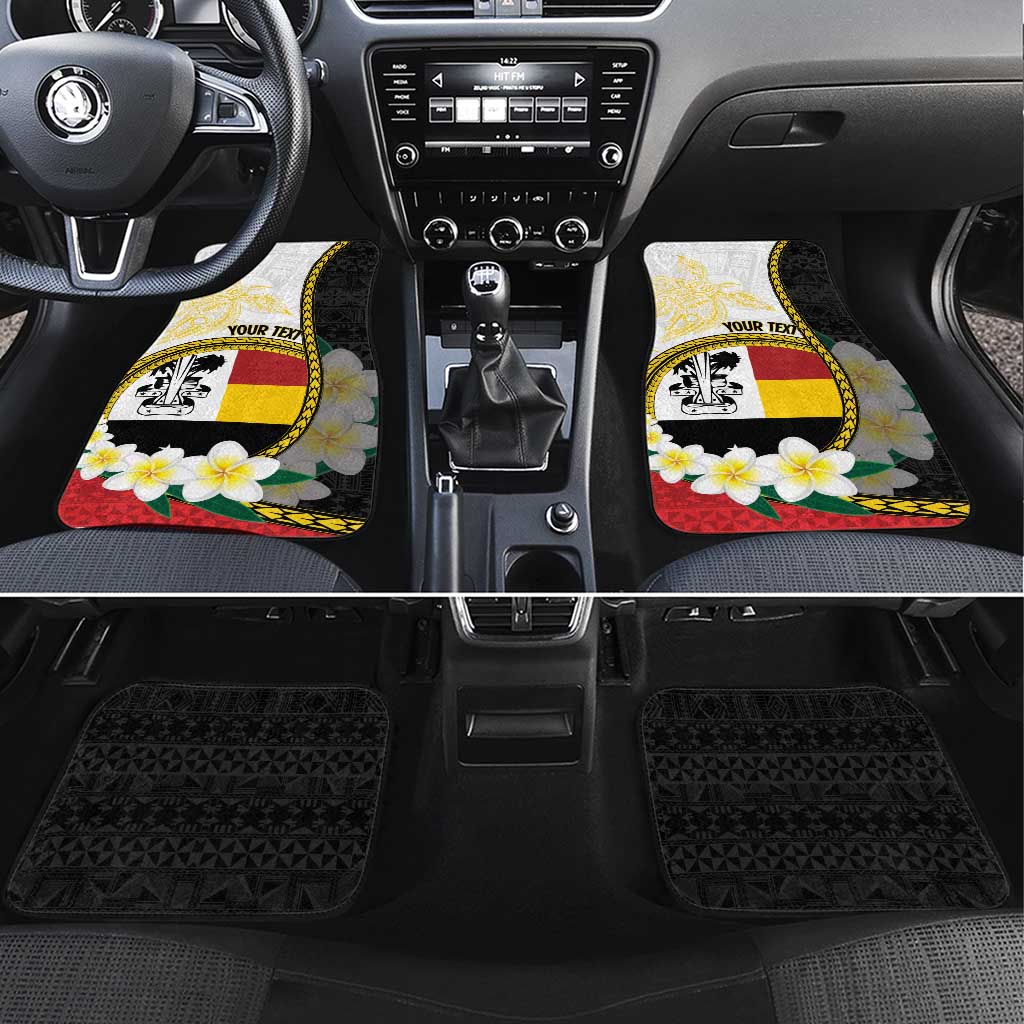 Personalised PNG Madang Provins Car Mats Papua New Guinea Plumeria Melanesian Pattern - Polynesian Pride
