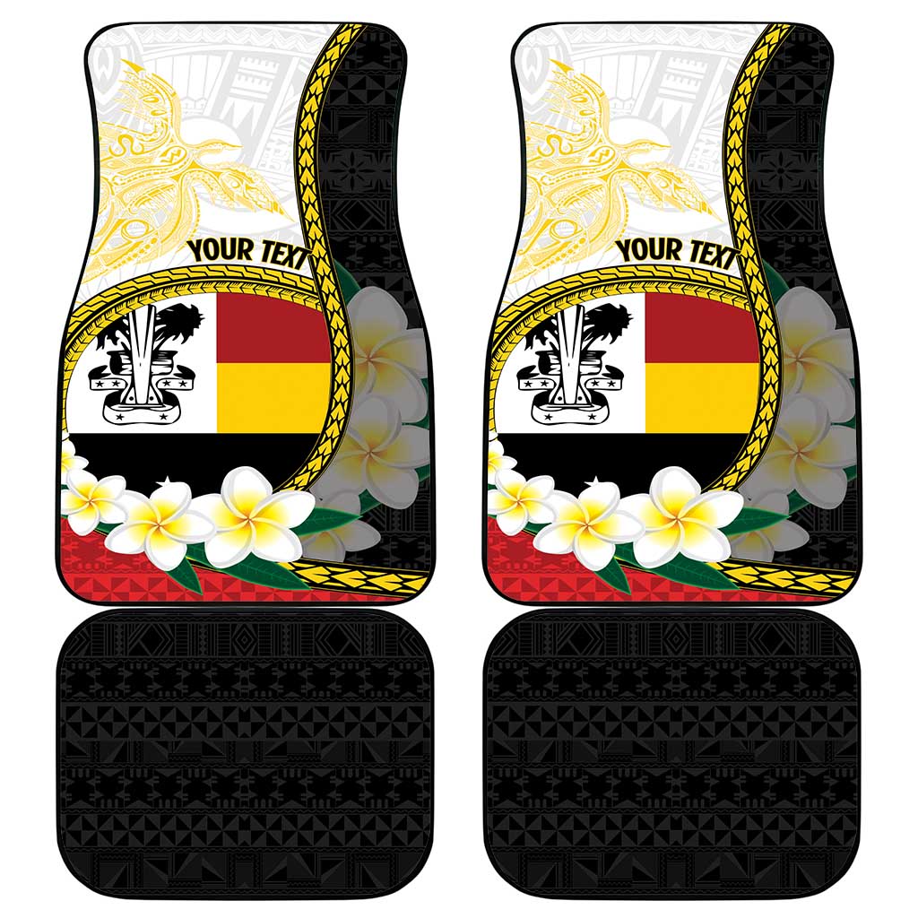 Personalised PNG Madang Provins Car Mats Papua New Guinea Plumeria Melanesian Pattern - Polynesian Pride