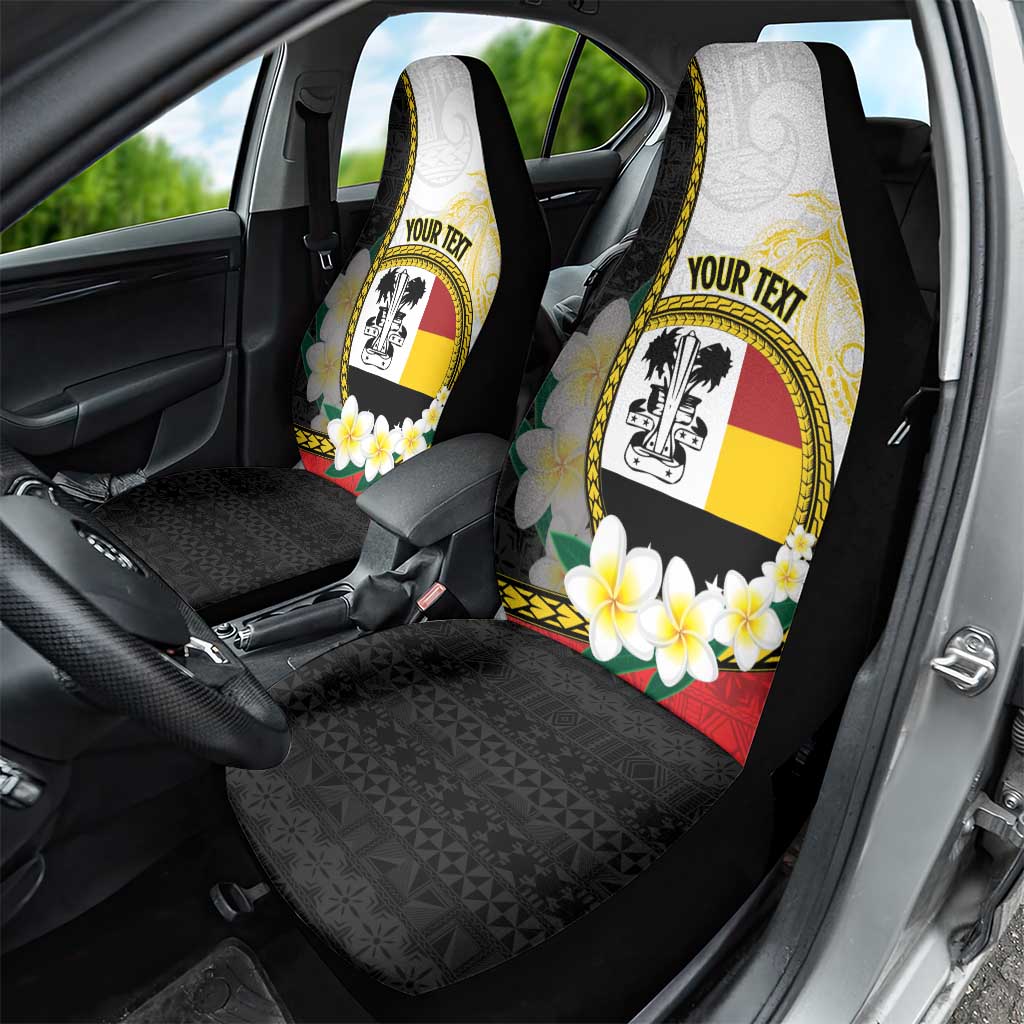 Personalised PNG Madang Provins Car Seat Cover Papua New Guinea Plumeria Melanesian Pattern - Polynesian Pride
