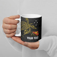 Personalised PNG Madang Provins Ceramic Mug Papua New Guinea Plumeria Melanesian Pattern - Polynesian Pride