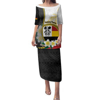 Personalised PNG Madang Provins Family Matching Puletasi and Hawaiian Shirt Papua New Guinea Plumeria Melanesian Pattern - Polynesian Pride