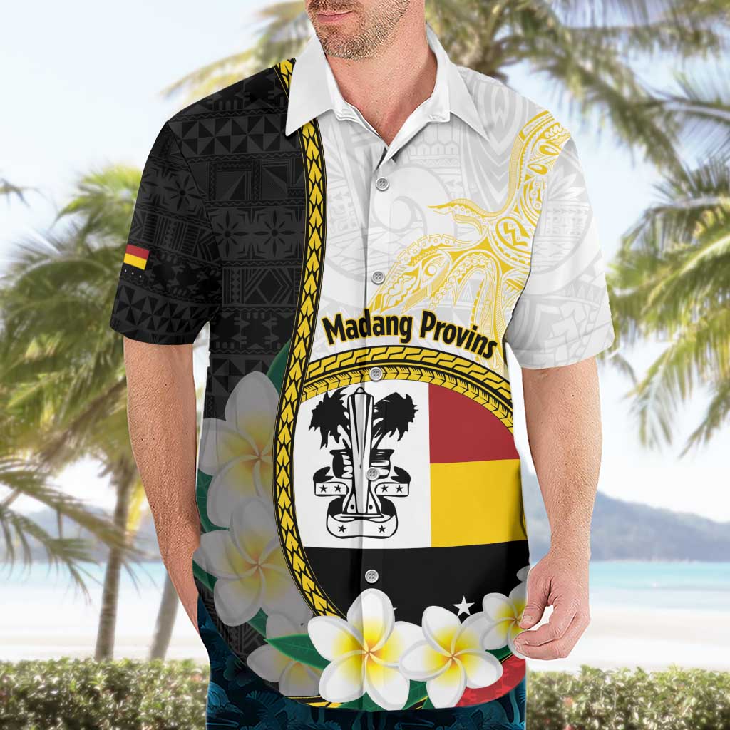 Personalised PNG Madang Provins Hawaiian Shirt Papua New Guinea Plumeria Melanesian Pattern - Polynesian Pride