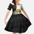 Personalised PNG Madang Provins Kid Short Sleeve Dress Papua New Guinea Plumeria Melanesian Pattern - Polynesian Pride