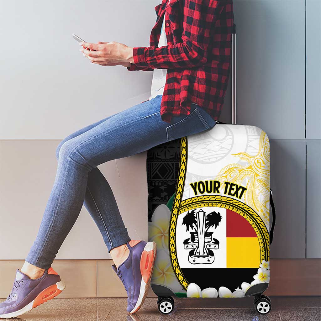 Personalised PNG Madang Provins Luggage Cover Papua New Guinea Plumeria Melanesian Pattern - Polynesian Pride