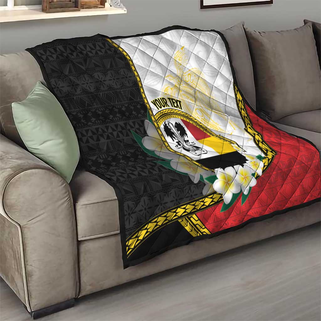 Personalised PNG Madang Provins Quilt Papua New Guinea Plumeria Melanesian Pattern - Polynesian Pride