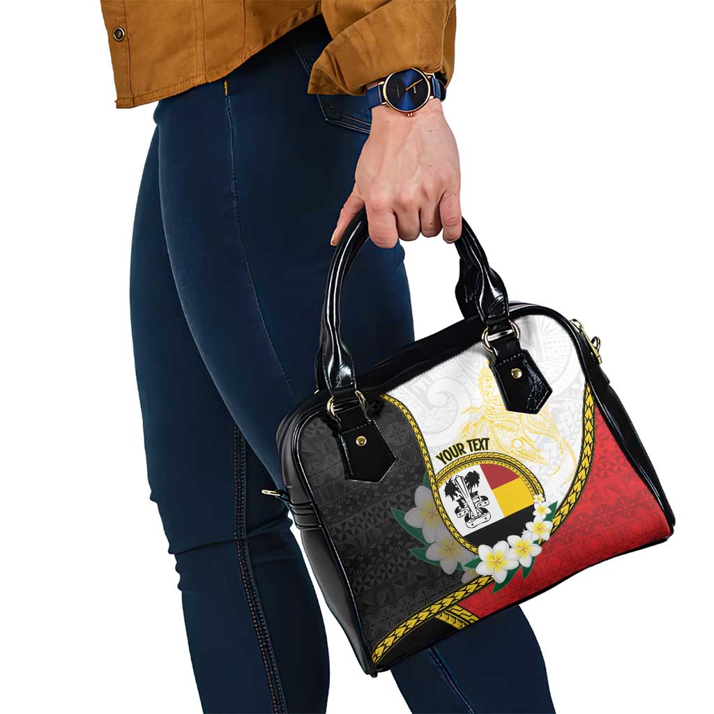 Personalised PNG Madang Provins Shoulder Handbag Papua New Guinea Plumeria Melanesian Pattern - Polynesian Pride