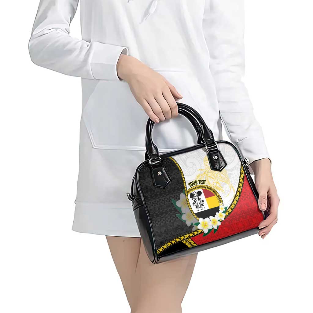 Personalised PNG Madang Provins Shoulder Handbag Papua New Guinea Plumeria Melanesian Pattern - Polynesian Pride