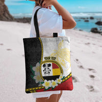 Personalised PNG Madang Provins Tote Bag Papua New Guinea Plumeria Melanesian Pattern - Polynesian Pride