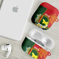 Personalised PNG Oro Provins AirPods Case Papua New Guinea Plumeria Melanesian Pattern - Polynesian Pride