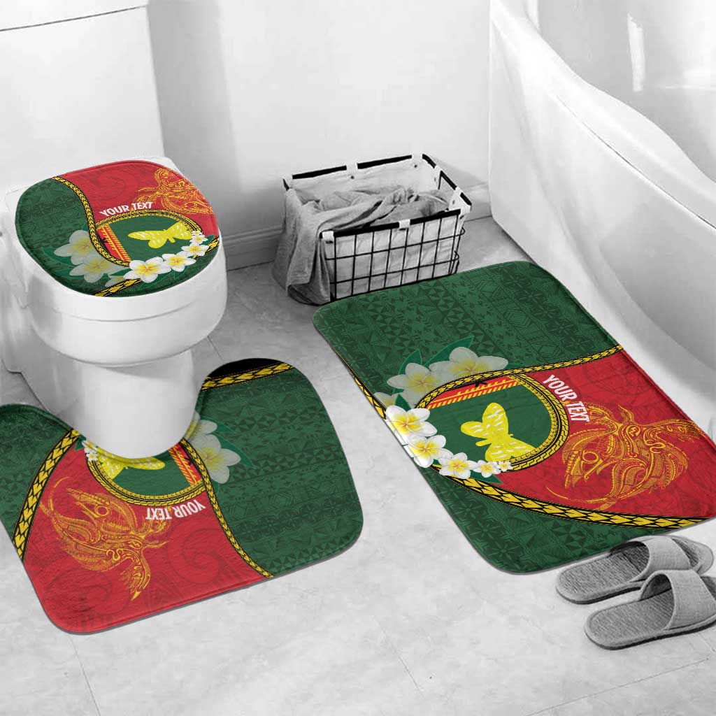 Personalised PNG Oro Provins Bathroom Set Papua New Guinea Plumeria Melanesian Pattern - Polynesian Pride