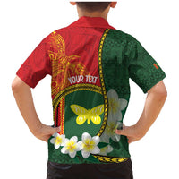 Personalised PNG Oro Provins Family Matching Mermaid Dress and Hawaiian Shirt Papua New Guinea Plumeria Melanesian Pattern - Polynesian Pride