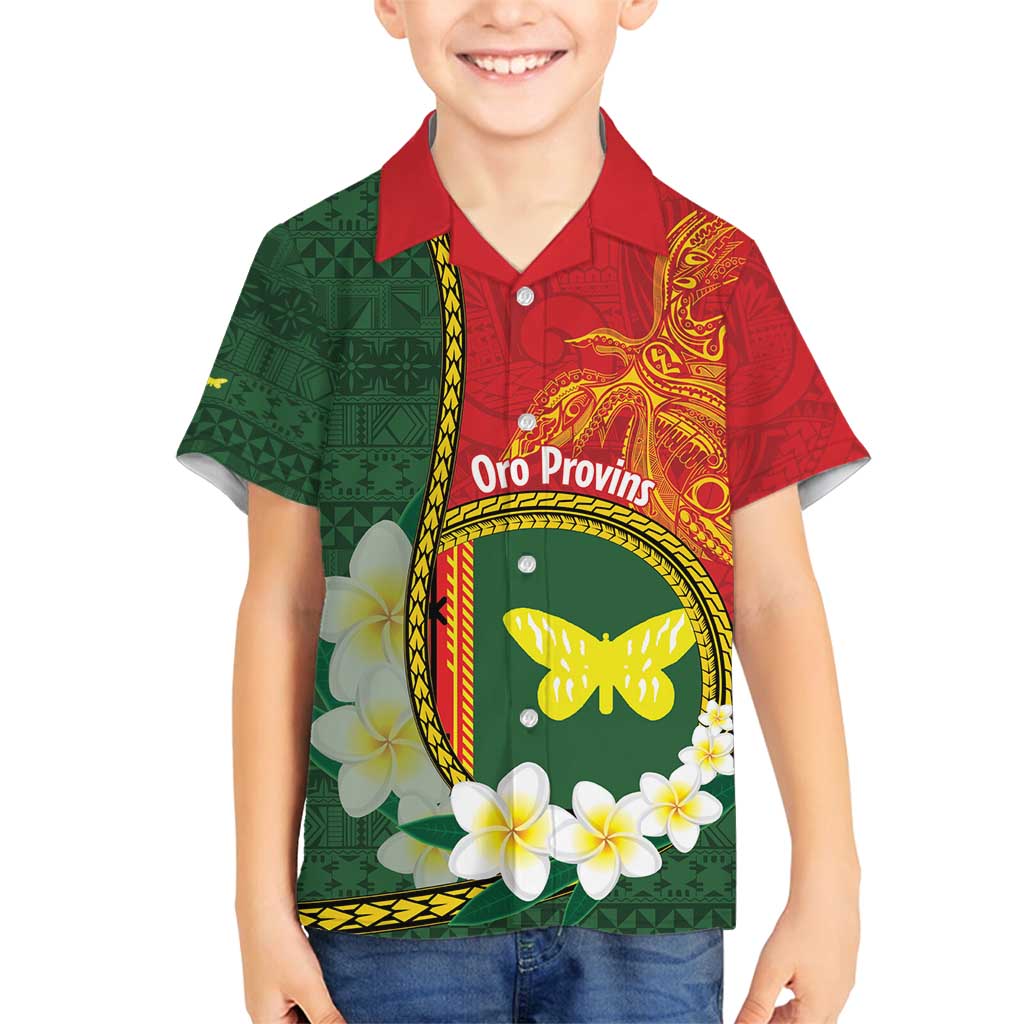 Personalised PNG Oro Provins Family Matching Summer Maxi Dress and Hawaiian Shirt Papua New Guinea Plumeria Melanesian Pattern - Polynesian Pride