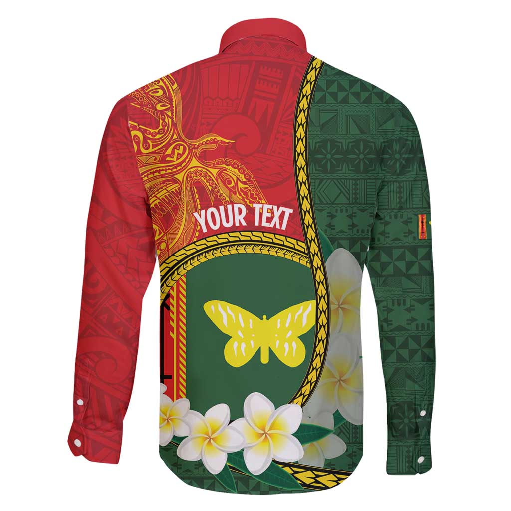 Personalised PNG Oro Provins Family Matching Tank Maxi Dress and Hawaiian Shirt Papua New Guinea Plumeria Melanesian Pattern - Polynesian Pride