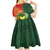 Personalised PNG Oro Provins Kid Short Sleeve Dress Papua New Guinea Plumeria Melanesian Pattern - Polynesian Pride