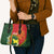 Personalised PNG Oro Provins Leather Bag Papua New Guinea Plumeria Melanesian Pattern - Polynesian Pride