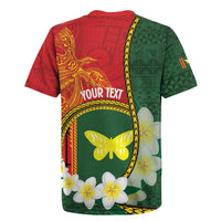 Personalised PNG Oro Provins Rugby Jersey Papua New Guinea Plumeria Melanesian Pattern - Polynesian Pride