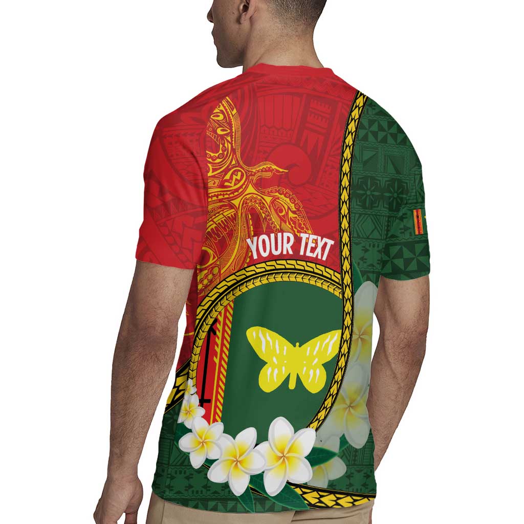 Personalised PNG Oro Provins Rugby Jersey Papua New Guinea Plumeria Melanesian Pattern - Polynesian Pride