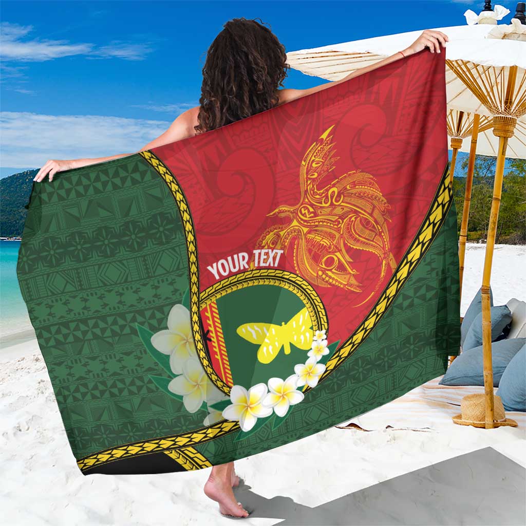 Personalised PNG Oro Provins Sarong Papua New Guinea Plumeria Melanesian Pattern - Polynesian Pride
