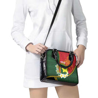 Personalised PNG Oro Provins Shoulder Handbag Papua New Guinea Plumeria Melanesian Pattern - Polynesian Pride