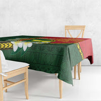 Personalised PNG Oro Provins Tablecloth Papua New Guinea Plumeria Melanesian Pattern - Polynesian Pride