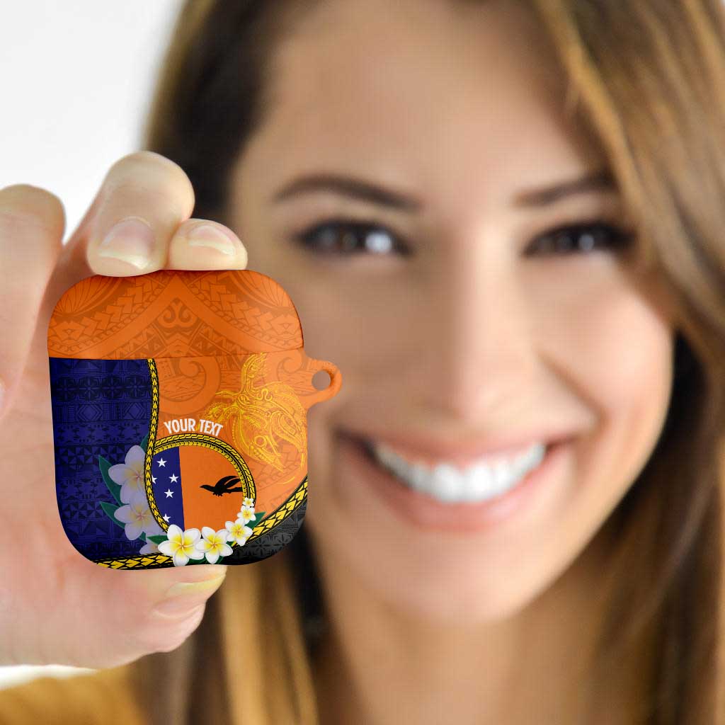 Personalised PNG Niu Ailan AirPods Case Papua New Guinea Plumeria Melanesian Pattern - Polynesian Pride