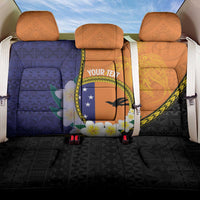 Personalised PNG Niu Ailan Back Car Seat Cover Papua New Guinea Plumeria Melanesian Pattern - Polynesian Pride