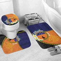 Personalised PNG Niu Ailan Bathroom Set Papua New Guinea Plumeria Melanesian Pattern - Polynesian Pride