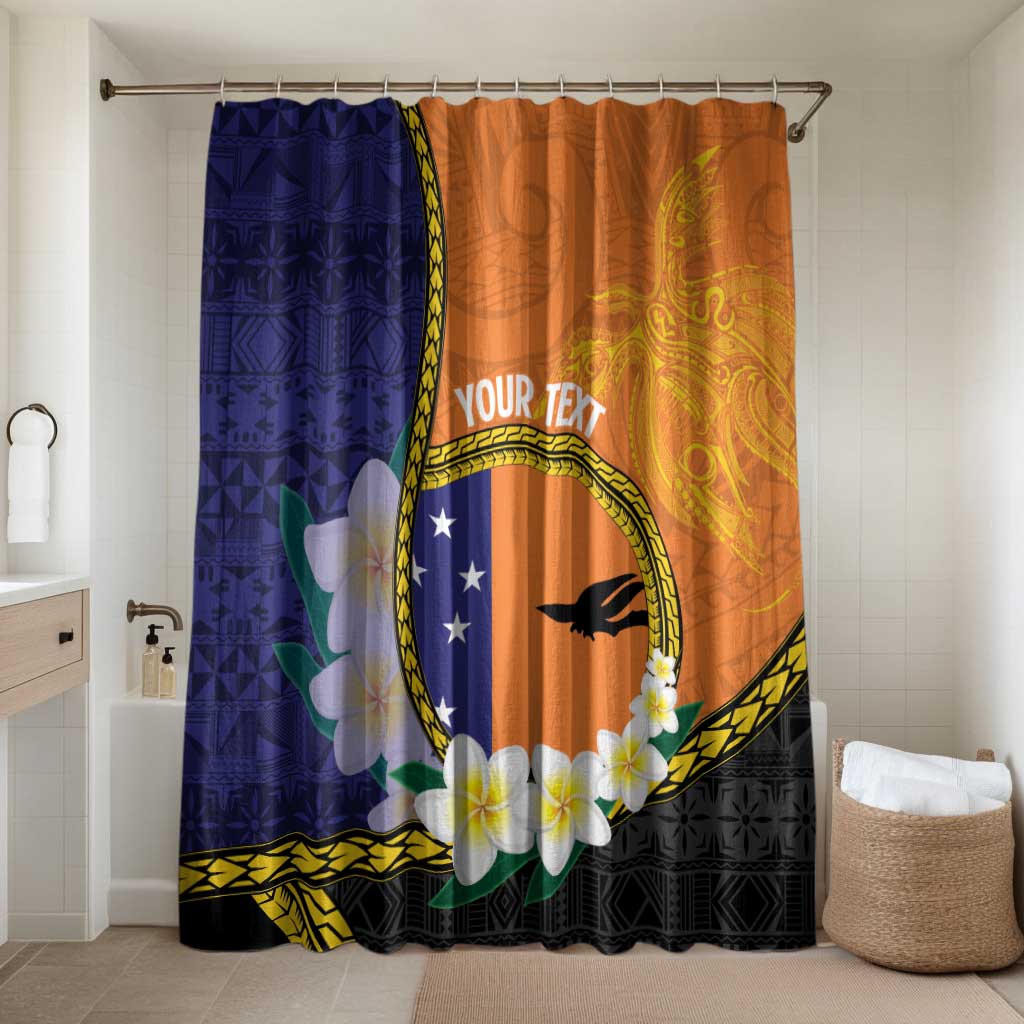 Personalised PNG Niu Ailan Bathroom Set Papua New Guinea Plumeria Melanesian Pattern - Polynesian Pride