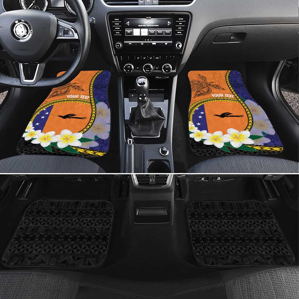 Personalised PNG Niu Ailan Car Mats Papua New Guinea Plumeria Melanesian Pattern - Polynesian Pride