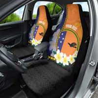 Personalised PNG Niu Ailan Car Seat Cover Papua New Guinea Plumeria Melanesian Pattern - Polynesian Pride
