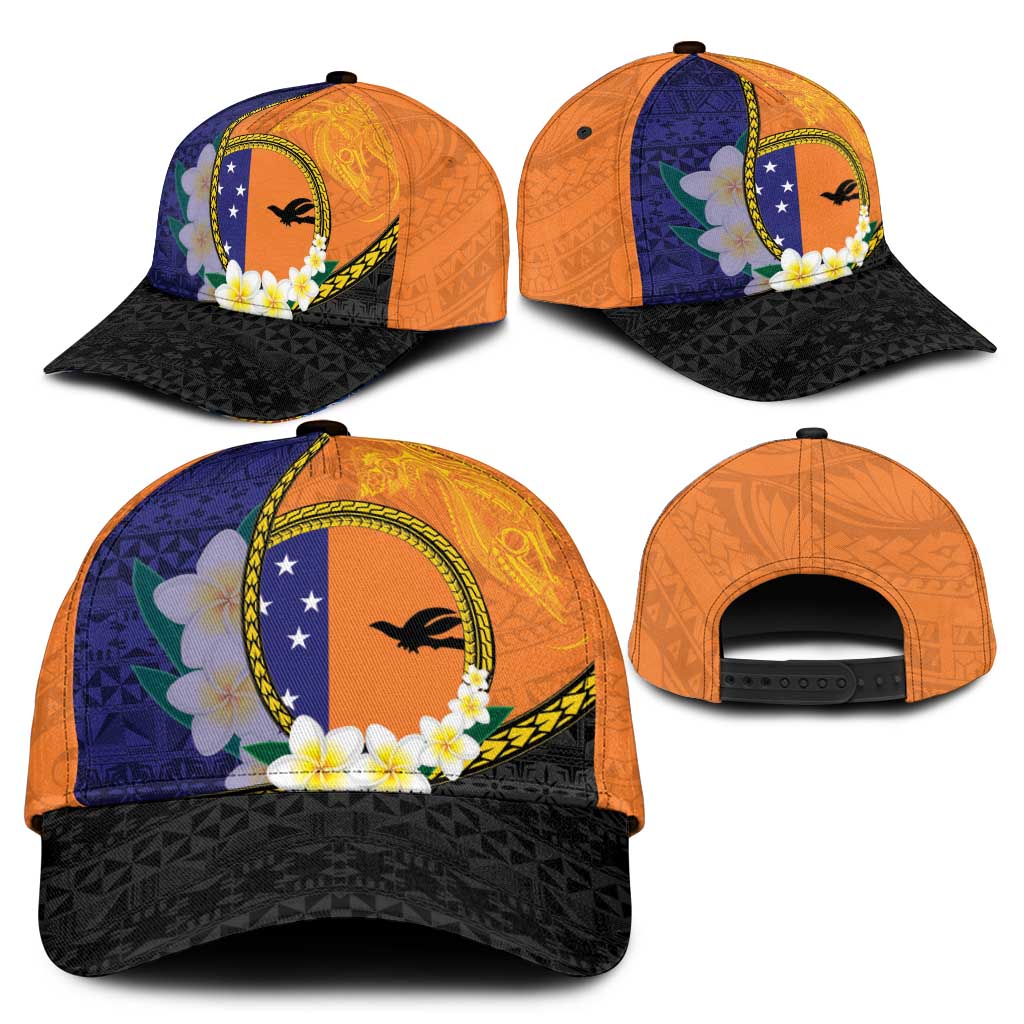 PNG Niu Ailan Classic Cap Papua New Guinea Plumeria Melanesian Pattern - Polynesian Pride