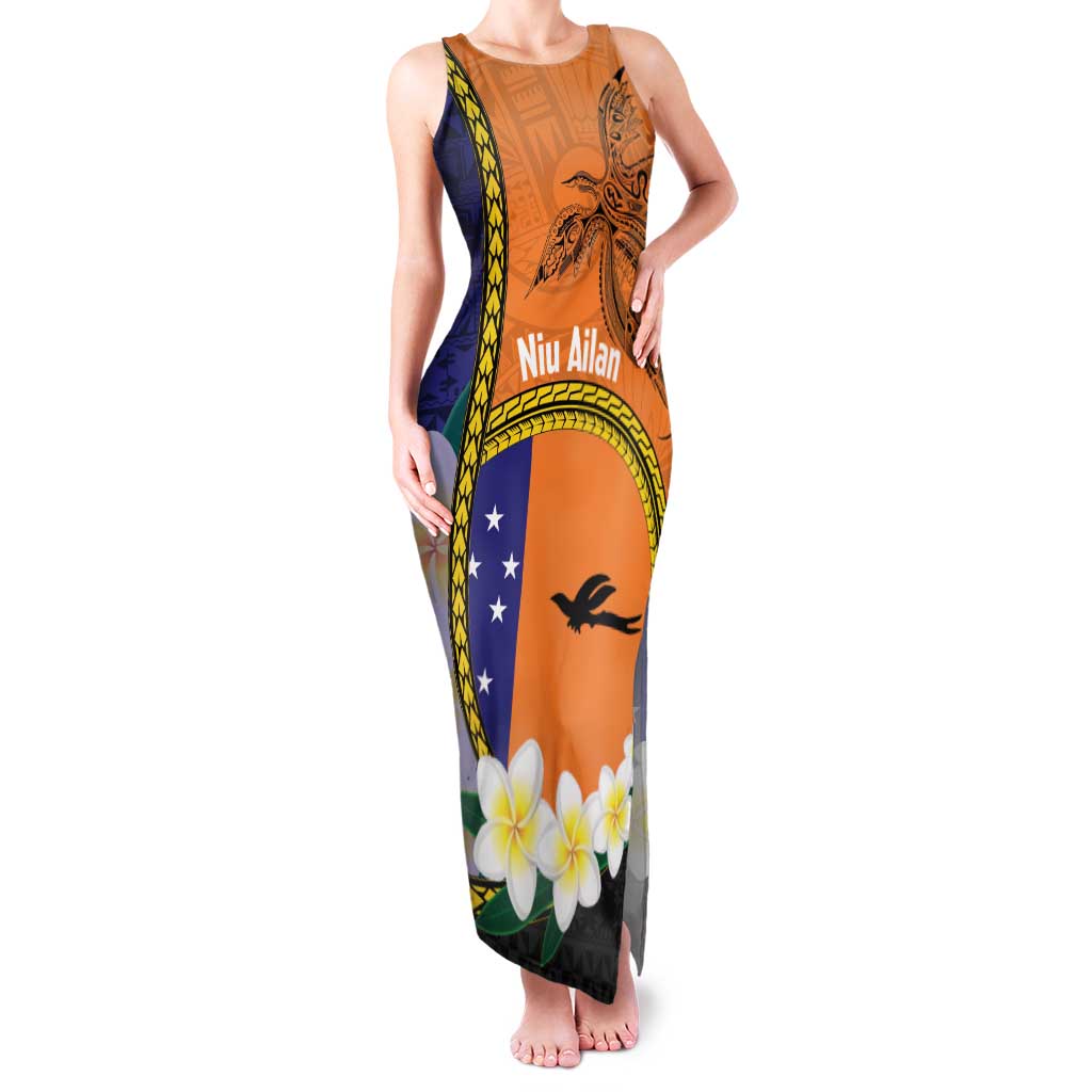 Personalised PNG Niu Ailan Family Matching Tank Maxi Dress and Hawaiian Shirt Papua New Guinea Plumeria Melanesian Pattern - Polynesian Pride