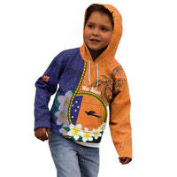 Personalised PNG Niu Ailan Kid Hoodie Papua New Guinea Plumeria Melanesian Pattern - Polynesian Pride
