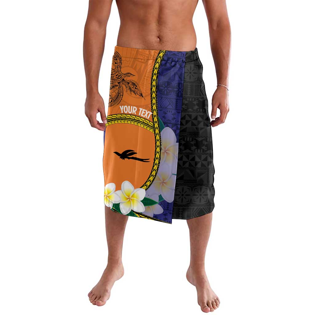 Personalised PNG Niu Ailan Lavalava Papua New Guinea Plumeria Melanesian Pattern - Polynesian Pride