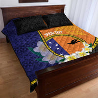 Personalised PNG Niu Ailan Quilt Bed Set Papua New Guinea Plumeria Melanesian Pattern - Polynesian Pride