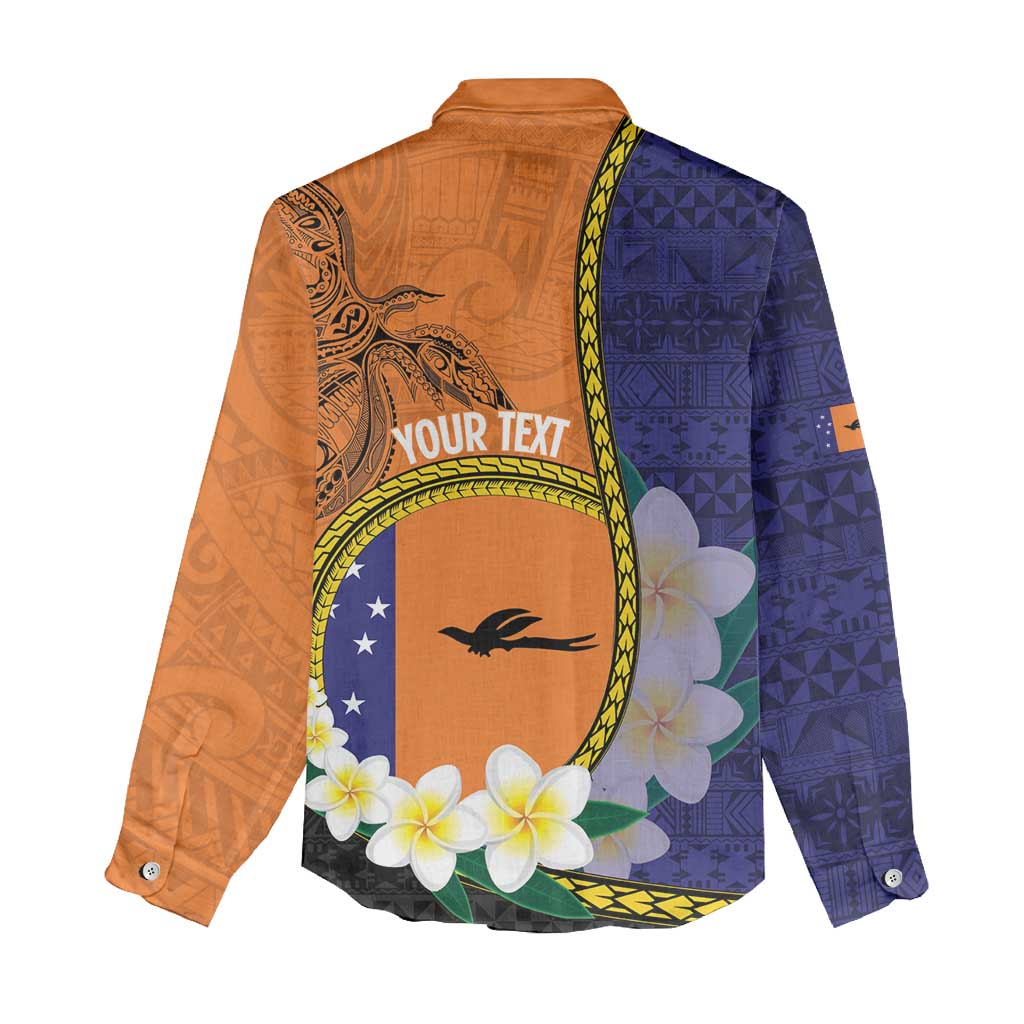 Personalised PNG Niu Ailan Women Casual Shirt Papua New Guinea Plumeria Melanesian Pattern - Polynesian Pride