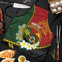 Personalised PNG Simbu Provins Apron Papua New Guinea Plumeria Melanesian Pattern - Polynesian Pride