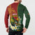Personalised PNG Simbu Provins Button Sweatshirt Papua New Guinea Plumeria Melanesian Pattern - Polynesian Pride