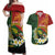 Personalised PNG Simbu Provins Couples Matching Off Shoulder Maxi Dress and Hawaiian Shirt Papua New Guinea Plumeria Melanesian Pattern - Polynesian Pride