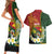 Personalised PNG Simbu Provins Couples Matching Short Sleeve Bodycon Dress and Hawaiian Shirt Papua New Guinea Plumeria Melanesian Pattern - Polynesian Pride