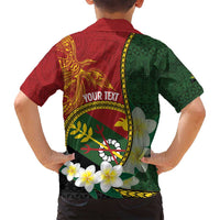 Personalised PNG Simbu Provins Family Matching Long Sleeve Bodycon Dress and Hawaiian Shirt Papua New Guinea Plumeria Melanesian Pattern - Polynesian Pride