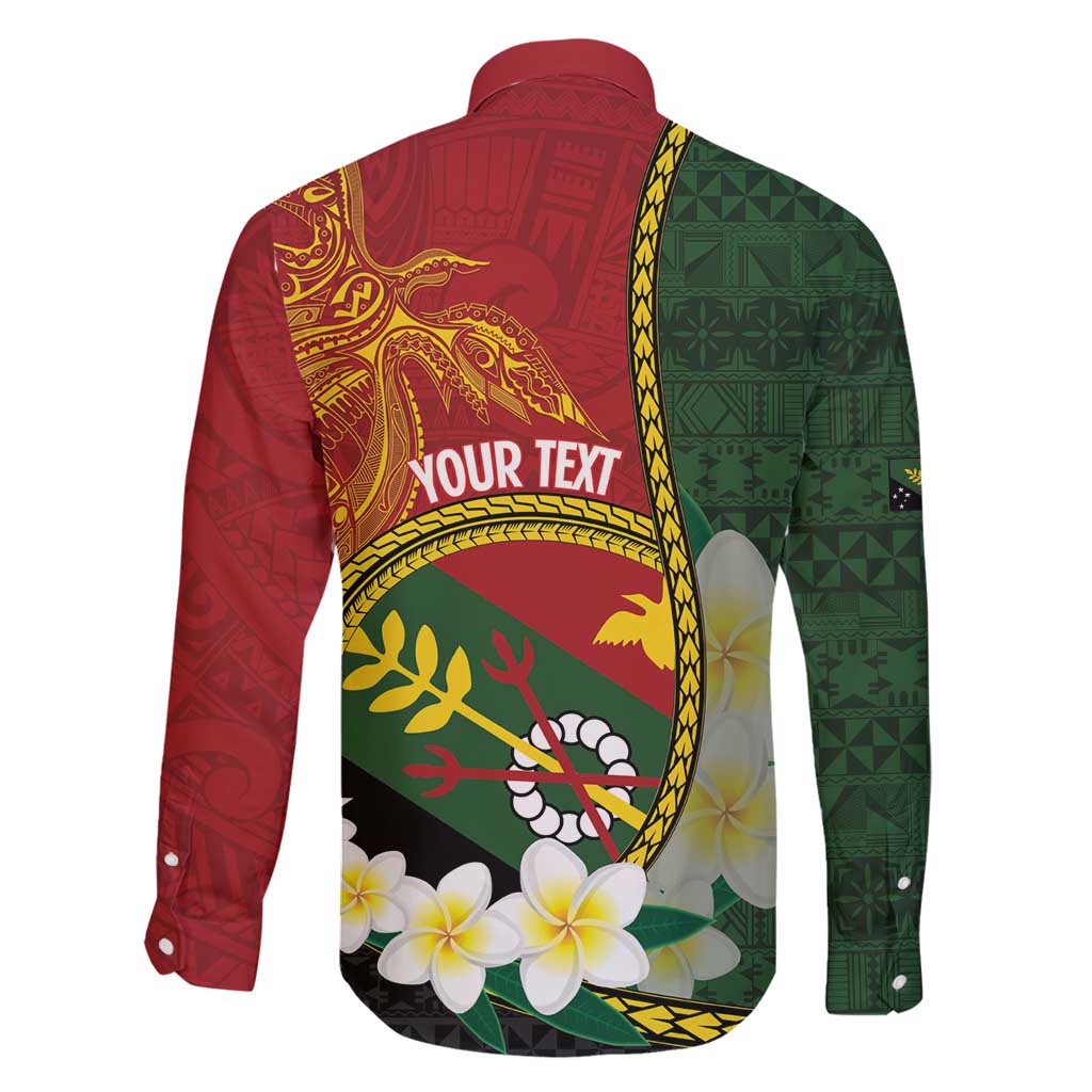 Personalised PNG Simbu Provins Family Matching Long Sleeve Bodycon Dress and Hawaiian Shirt Papua New Guinea Plumeria Melanesian Pattern - Polynesian Pride